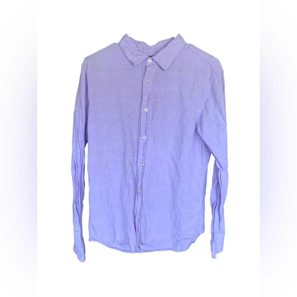 Banana republic purple linen button down